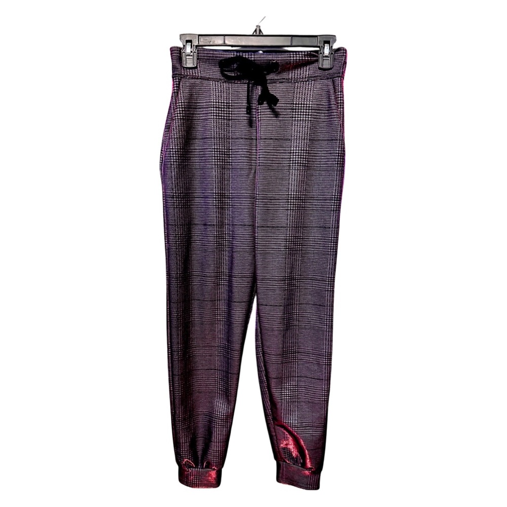 Noli Yoga Size S Vienna Metallic Plaid Joggers - Picture 3 of 7